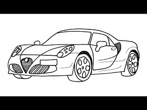 How To Draw A Sports Car Easy - Super Sports Car Drawing Step by Step