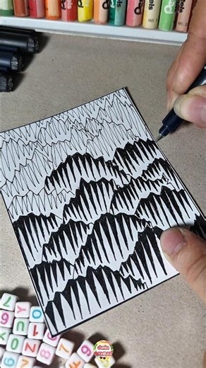 How to draw zentangle shadow efect #drawing #art