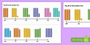 Number Line 30-40 with Dienes