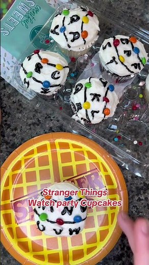 EASY Byers’ Christmas Light Cupcake Decorations Stranger Things Snacks for your Season 5 Watch Party