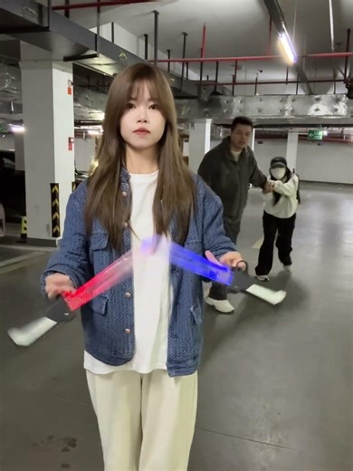 Lightsaber, dual-wielding style, a boy's toy.