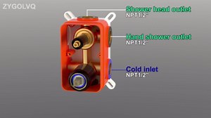 Brushed Gold Dual Shower Heads System: 12" Ceiling Mount Rain & 6" Wall Mounted Rainfall Head and 2 in 1 Handheld Spray, Full Body Faucet Set, 3 Way Diverter Brass Valve with Trim Kit