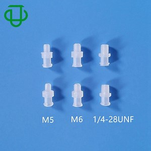[Hot Item] PP Threaded Luer Fitting M5 Threaded Female Luer Lock Connector for Ozone Therapy