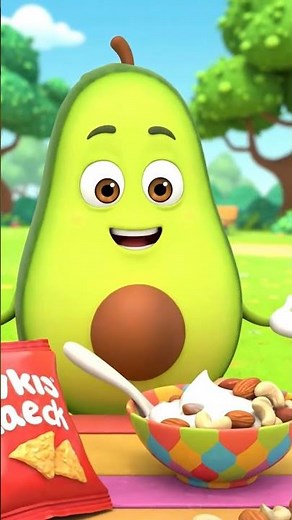 AvuCado Chooses Smart Snacks! 🥑🥜 Fun 3D Cartoon for Kids