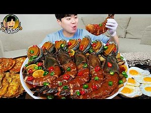 ASMR MUKBANG | Korean home meal, Marinated Raw Shrimps, Fried egg recipe ! eating