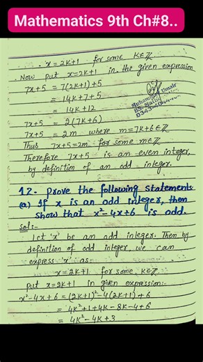 MATHEMATICS 9th Class New Book Solved Notes Ch#08.. Courtesy By: Sir Muhammad Umair. #al_basheer_academy ##mathematics #9th #notes #2025 #fyp #viralpost2025 #education | Al Basheer Academy of Science and Computer Center