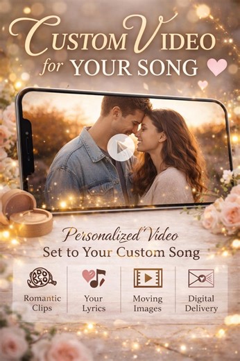 Chanson vidéo personnalisée | Cadeau musique personnalisé, anniversaire, mariage (téléchargement numérique) - Etsy France