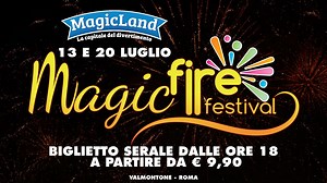 7.1K views · 22 reactions | MagicFire Festival 2024  L'evento più scintillante dell'estate sta arrivando! 朗Sabato 13 e 20 luglio, un tripudio di spettacoli pirotecnici illuminerà il cielo di MagicLand! Musica, spettacoli itineranti, street food e divertimento assicurato con tutte le attrazioni aperte fino a tardi! ✨Pronto a rendere Magica la tua estate? Biglietti da € 9,90: https://magicland.it/it/parco/acquista  | MagicLand | Facebook