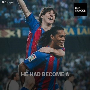1.3M views · 87K reactions | Ronaldinho received a surprising gift from Messi and when he opened the box he couldn't hold back the tears. Inside there was something he himself gave "la pulga" (the flea) to help him start his career and now he was giving it back to him to thank him. | The Cracks | Facebook