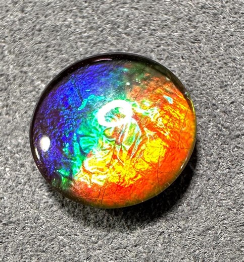 Natural Canadian Ammolite Gemstone – Triplet Ammolite 11MM Round Shape for Jewelry Making - Etsy