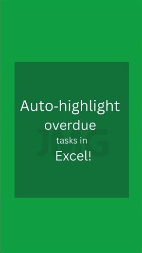 Autohighting over due tasks in excel conditional formatting & workday function #exceltips #microsoft