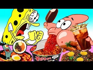 SPONGEBOB VS PATRICK CONVENIENCE STORE FOOD MUKBANG | Mukbang Animation