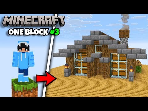 I Built a COZY STORAGE HOUSE in Minecraft ONE BLOCK…