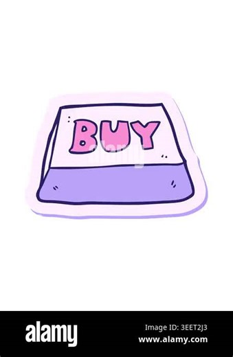 shivering motion animation of sticker of a cartoon computer key buy symbol Stock Video Footage - Alamy
