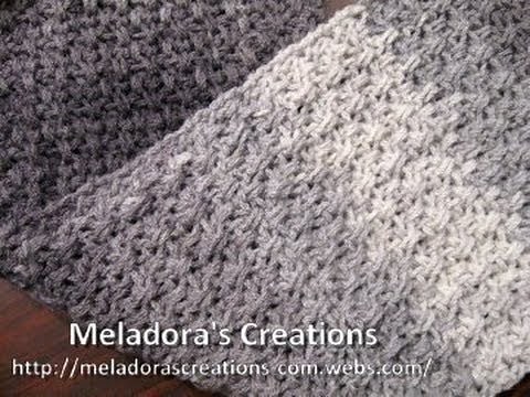 Men Crochet Scarf - Mesh Stitch Scarf - Right Handed Crochet Scarf Tutorial