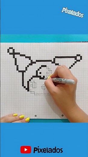 DIBUJO DE KUROMI PIXEL ART - PIXELADOS