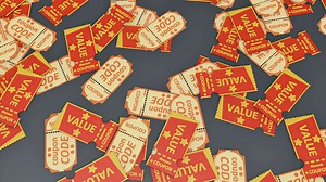 Coupon sales ticket, discount coupon.