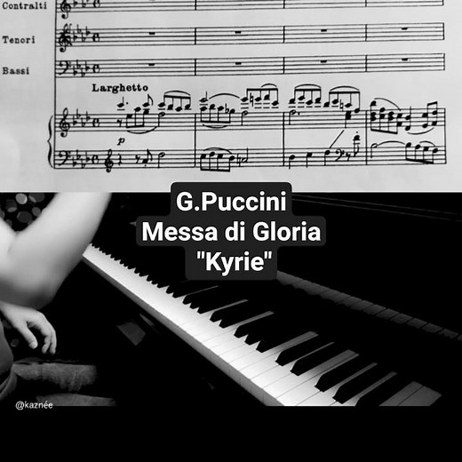 [ Piano fragment ] G.Puccini - Messa di Gloria "Kyrie" Sheet Music