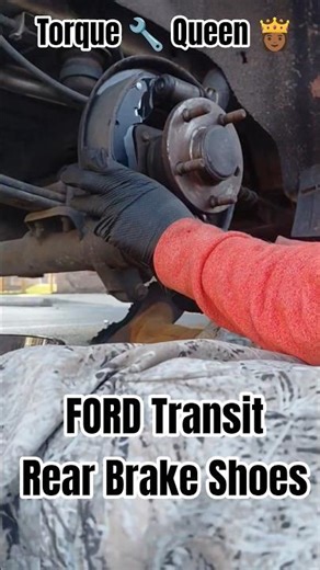 Ford Transit Rear Brake Shoes Replacement #torquequeen #brakeshoes #bosch #fordtransit #foryoupage