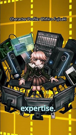 How does Chihiro Fujisaki's Design tell their story? #danganronpa #anime #characterdesign