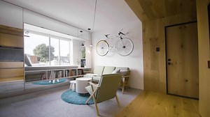 4K views · 53 reactions | Architect Jack Chen subtly altered his 1970's, 35m2 one bedroom apartment to create an intricately designed space, interchangeable between office and home. Like, share and follow our NEVER TOO SMAL page ❤️ Tsai Design  Tess Kelly | Never Too Small | Facebook