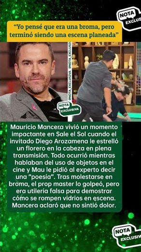 😱 Mauricio Mancera recibe florazo en la cabeza EN VIVO