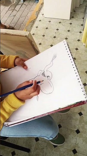 How to do pencil sketching and painting #painting