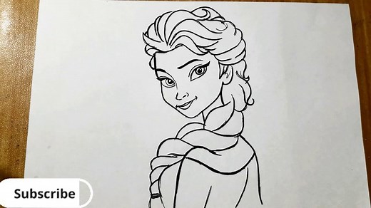 How to Draw Disney Princess Elsa - step by step __ Disney Frozen __ Pencil Sketch
