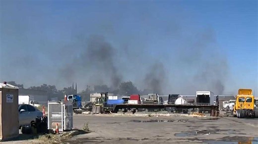 Fire destroys everything except for single pallet inside of Stockton warehouse