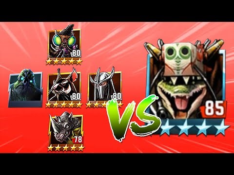 TMNT Legends Rocksteady, Shredder, The Creep, Stockman-Fly, Splinter VS Leatherhead Dragon