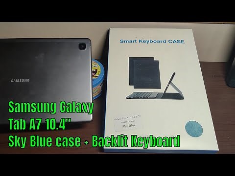 Samsung Galaxy Tab A7 10 Backlit Keyboard and case. Wineecy
