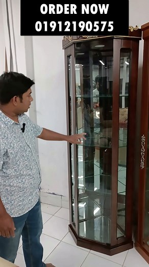 Home Glass Corner Display Cabinet/ Wooden Corner Cabinet Designs | RN Furniture & Mattress