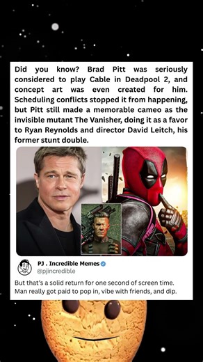 Brad Pitt was seriously considered to play Cable in Deadpool 2, and concept art was even created