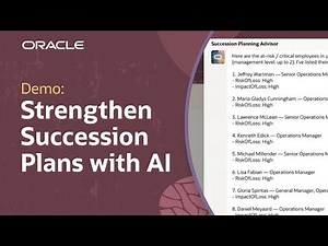 Cultivate Your Future Leaders with Oracle Succession Planning Advisor AI Agent
