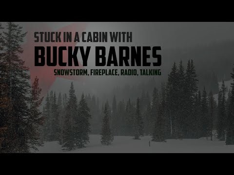Stuck in a cabin with Bucky Barnes | Marvel Ambience - snowstorm, fireplace, radio, talking