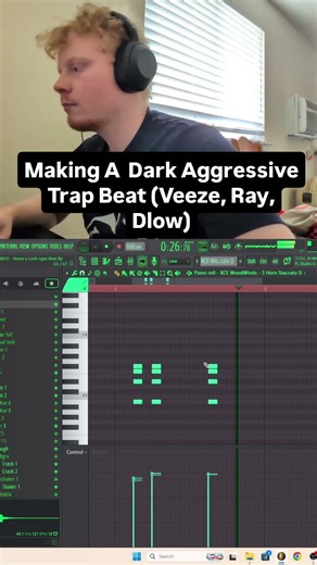 Making A Dark Aggressive Trap Type Beat #beats #flstudio #producer #trap #veezetypebeat #shorts