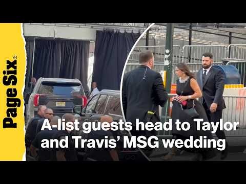 The first guests arrive at Taylor Swift's wedding