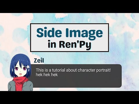 RenPy Tutorial using Side Image | Adding portraits in your Ren'Py Game
