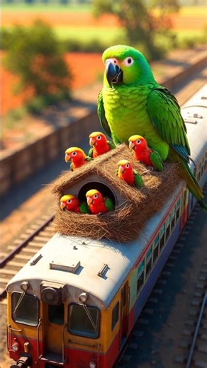 Amazing Parrot Family Reunion on a Moving Train! 🐦❤️ | Emotional Wildlife Story