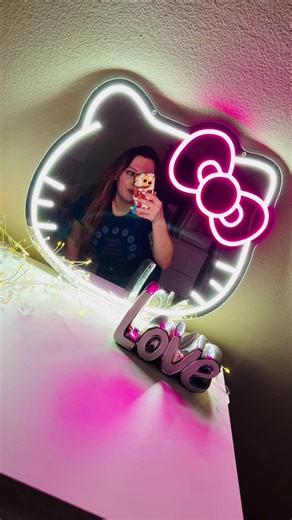 Brighten Your Room with Hello Kitty Neon LED Mirror
