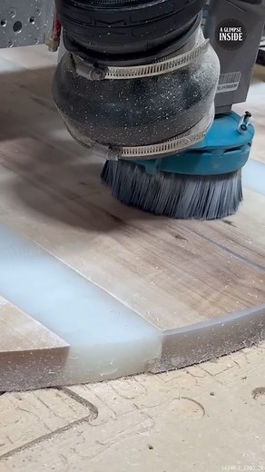 Working on a Cool Bourbon BARREL Table Top #bourbon #barrels #bourbonbarrel #tabletopdecor | A Glimpse Inside