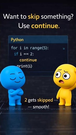 Python Break & Continue in40 Sec🐍#shorts#Python #Coding #PythonLoops#viral #explore #reels#fyp #new
