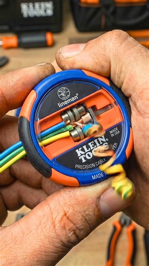 Klein Tools Wire Stripper in Action ⚡ So Satisfying! #tools #shorts