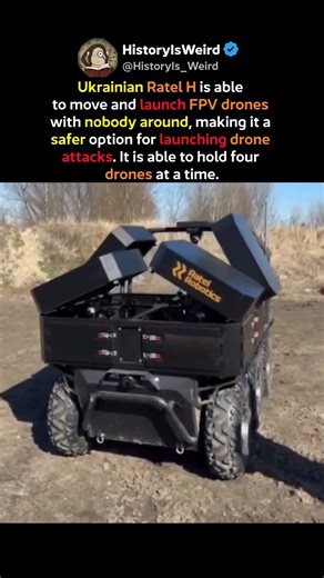Ukraine’s Ratel H Robot Launches FPV Drones #shorts