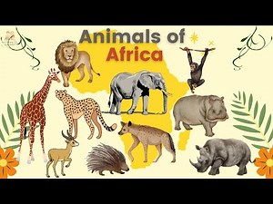 ~Ep2: Animals of Africa~ 🦁🦒🐘 || Kids vocabulary