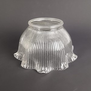 Holophane Clear Glass Lamp Shade Ribbed Prismatic Design 4" Fitter - Etsy