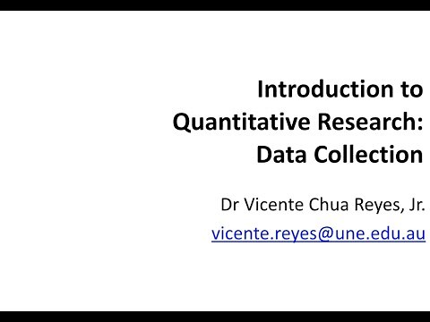 TOPIC 5 Introduction to Quantitative Research Data Collection