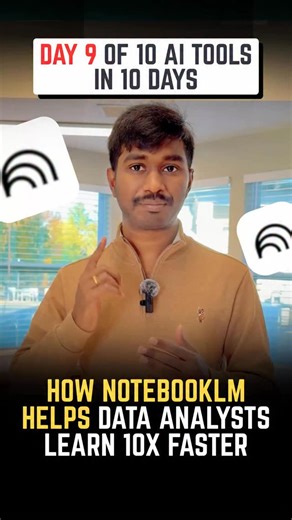 Sai Kumar Bysani on Instagram: "Follow and comment “NOTEBOOKLM” to get my private NotebookLM prompts for faster learning and documentation. Most analysts chase new AI tools… but the real advantage comes from an AI that learns from your own knowledge. That’s why NotebookLM has quickly become one of my top 10 tools as a data analyst. In today’s breakdown, I covered how NotebookLM helps you: • Upload your files and build an AI model trained only on your content • Turn dense documents into clear sum