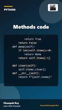 Build a Stack in Python in 30 Seconds | Push, Pop, Peep #Shorts