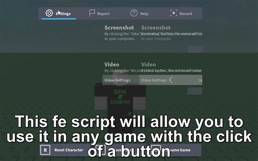 Roblox Fe Script Showcase: Old Roblox Ui (2016 legacy roblox menu)